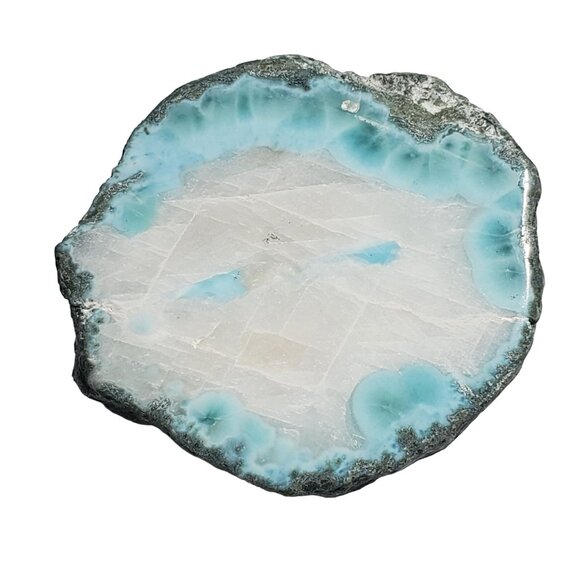 32g 160ct Hand-picked Larimar pectolite Dominican Blue Rough Slab Rock Stone Gem - Picture 10 of 13
